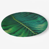 Foto der tropischen Natur mit grünen Blättern Pappteller (Schrägansicht)