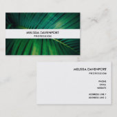 Foto der tropischen Natur mit grünen Blättern Visitenkarte (Vorne/Hinten)