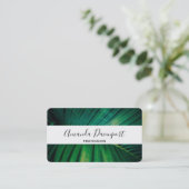 Foto der tropischen Natur mit grünen Blättern Visitenkarte (Stehend Vorderseite)