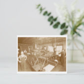 Foto der Vintagen Druckmaschine Postkarte (Stehend Vorderseite)
