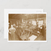 Foto der Vintagen Druckmaschine Postkarte (Vorne/Hinten)