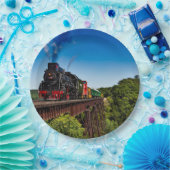 Foto der Vintagen Eisenbahnbrücke Pappteller (Party)