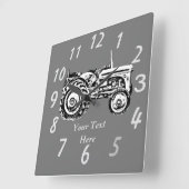 Foto der Vintagen Grauschnecke  Quadratische Wanduhr (Winkel)