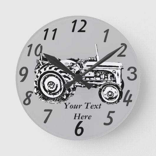 Foto der Vintagen Grauschnecke Runde Wanduhr (Vorderseite)