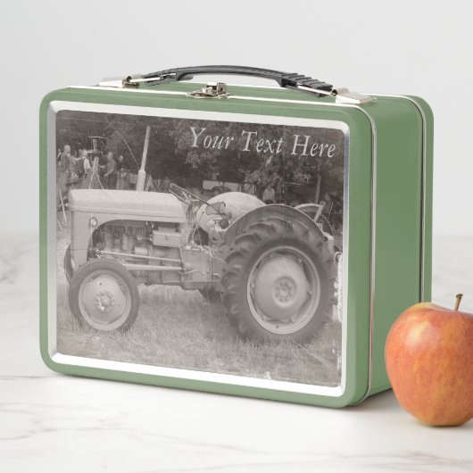 Foto der Vintagen Grauzugmaschine Metall Brotdose (Beispiel)