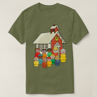 Foto der Vintagen Kleinen-Leute-Schule T-Shirt