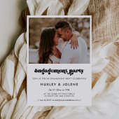 Foto der Vintagen Retroskriptbindung Einladung