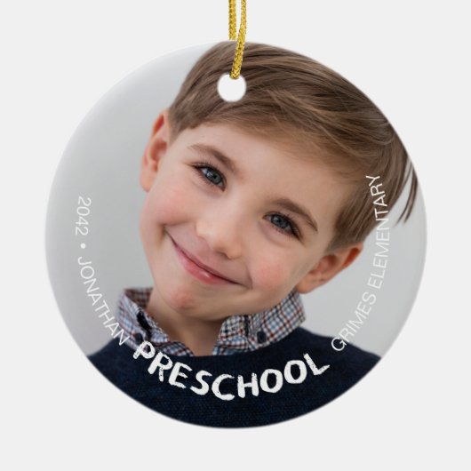Foto der Vorschule Keepake Keramik Ornament (Vorne)