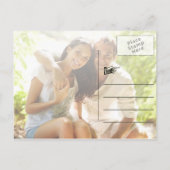 Foto der Wald- und Forstbaumen Save the Date Ankündigungspostkarte (Rückseite)