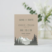 Foto der Wald- und Forstbaumen Save the Date Ankündigungspostkarte (Stehend Vorderseite)