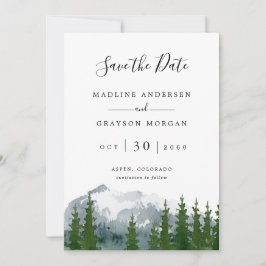 Foto der Wasserfarbenen Pine Rette das Datum Ankündigung