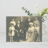 FOTO DER WEDDING    INVITATIONREAL DER 1920er Jahr Einladung (Stehend Vorderseite)