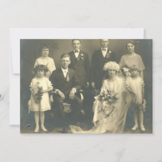 FOTO DER WEDDING    INVITATIONREAL DER 1920er Jahr Einladung