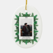 Foto der Weihnachtsbaumzweige Keramik Ornament (Vorne)