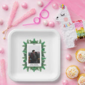 Foto der Weihnachtsbaumzweige Pappteller (Party)