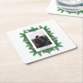 Foto der Weihnachtsbaumzweige Rechteckiger Pappuntersetzer (angewinkelt)