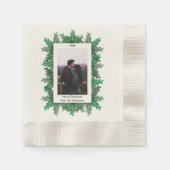 Foto der Weihnachtsbaumzweige Serviette (Vorderseite)