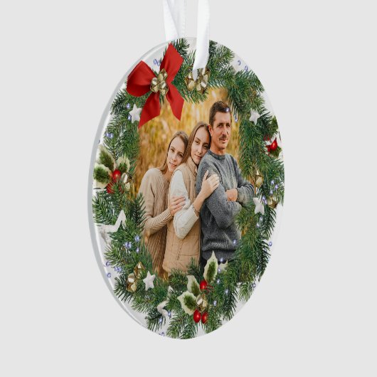 Foto der Weihnachtsfrau Ornament (Vorderseite)