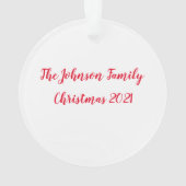 Foto der Weihnachtsfrau Ornament (Rückseite)