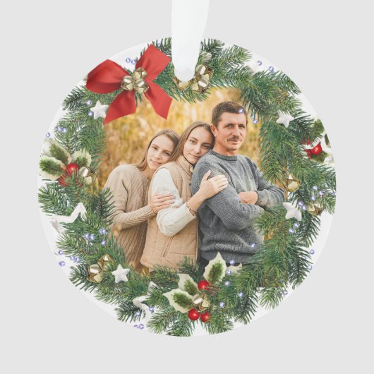 Foto der Weihnachtsfrau Ornament (Vorderseite)