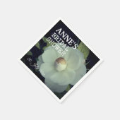 Foto der weißen Blume, Brautparty Paper Napkin Serviette (Ecke)