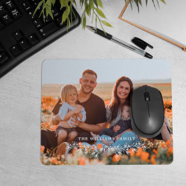 Foto der White Half Wreath Overlay-Familie Mousepad