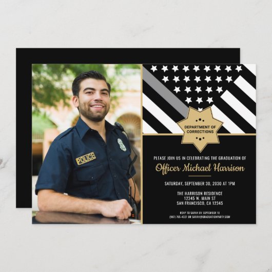 Foto des Anweisungsbefugten Flag-Partei Einladung (Vorne/Hinten)