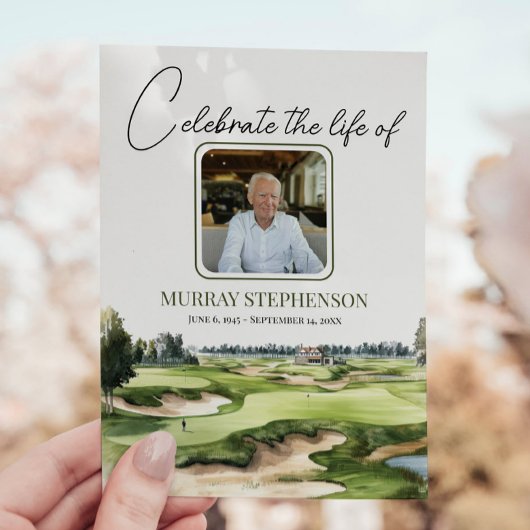 Foto des Aqua-Farb-Golfplatzes Einladung