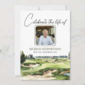 Foto des Aqua-Farb-Golfplatzes Einladung (Vorderseite)