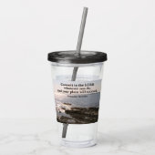 Foto des Atlantischen Ozeans mit Bibelerfolg Acryltrinkbecher (Rückseite)