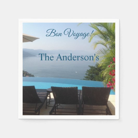 Foto des Badeortes Bon Voyage Party Serviette (Vorderseite)