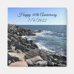 Foto des Blauen Ozeans 40 Jahre alt Magnet