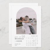 Foto des Bogenkalenders Save the Date Aufforderung Einladung (Vorne/Hinten)