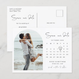 Foto des Bogenkalenders Save the Date Aufforderung Postkarte