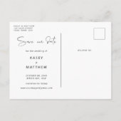 Foto des Bogenkalenders Save the Date Aufforderung Postkarte (Rückseite)