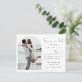 Foto des Bogenkalenders Save the Date Aufforderung Postkarte (Stehend Vorderseite)