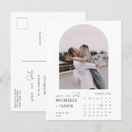 Foto des Bogenkalenders Save the Date Aufforderung Postkarte
