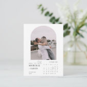 Foto des Bogenkalenders Save the Date Aufforderung Postkarte (Stehend Vorderseite)