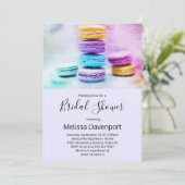Foto des Brautparty der farbenfrohen Macarons Einladung (Stehend Vorderseite)