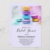 Foto des Brautparty der farbenfrohen Macarons Einladung (Vorne/Hinten)