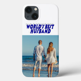 Foto des Ehemanns mit blauem Text   Case-Mate iPhone Hülle