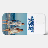 Foto des Ehemanns mit meerblauem Text Case-Mate iPhone Hülle (Rückseite (Horizontal))