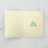 Foto des eigenen Vaters Tageskarte der Familie Karte (Innenseite)