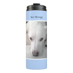 Foto des einzigartigen weißen Labrador Retriever M Thermosbecher