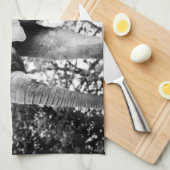 Foto des Elefanten im Schwarz-Weiß-Kontrast Geschirrtuch (Viertel Falte)