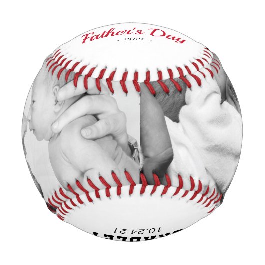 Foto des ersten glücklichen Vaters Baseball (Vorderseite)