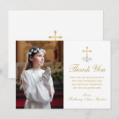 Foto des ersten Kommunalgoldkreuzes Dankeskarte (Vorne/Hinten)