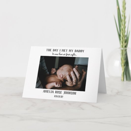 Foto des ersten Vaters Karte (Vorderseite)