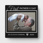 Foto des ersten Vaters Neue Großmutter Schwarz Fotoplatte (Vorderseite)