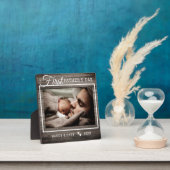 Foto des ersten Vaters Rustikales dunkles Holz Fotoplatte (InSitu)